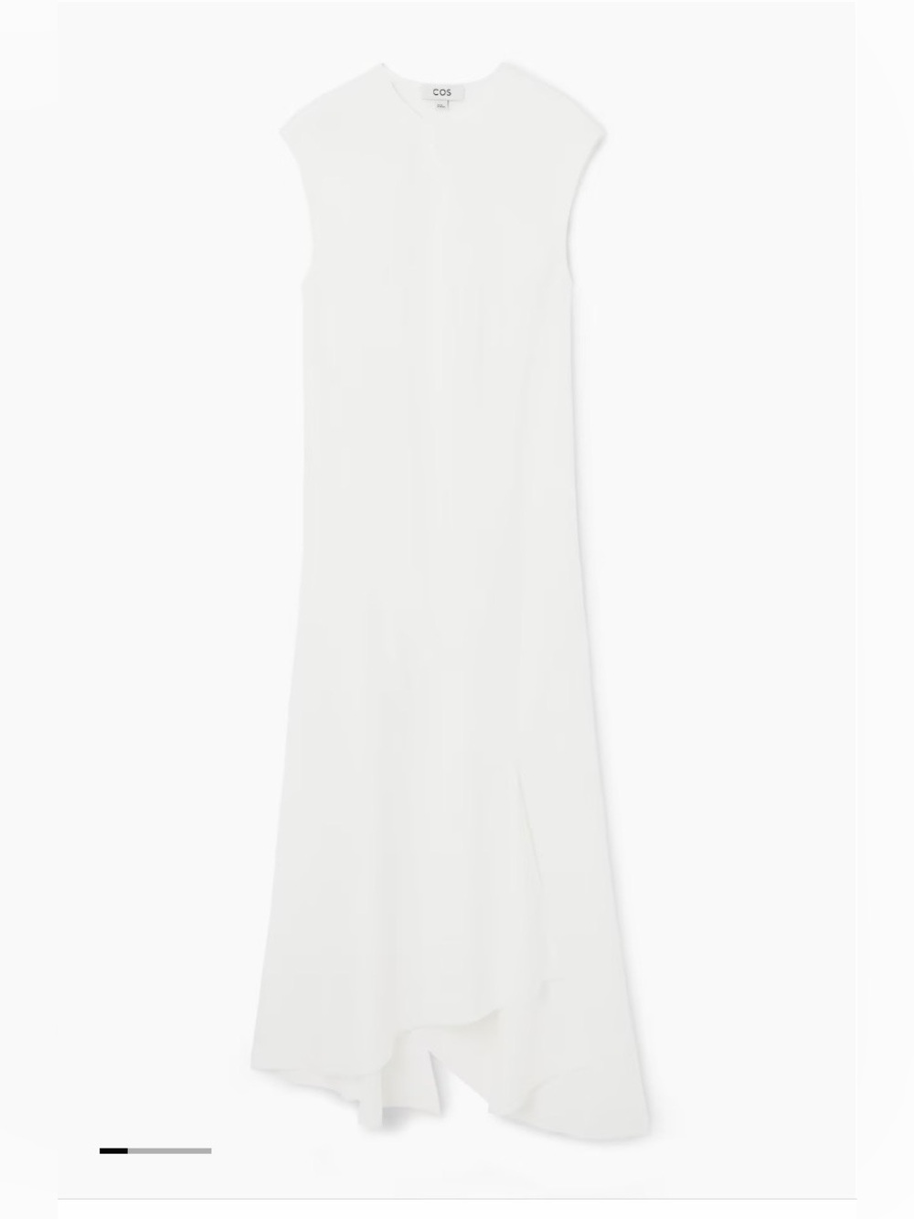 Draped asymmetrical linen blend maxi dress - Picture 8 of 8